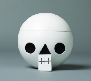 Acne Jr Toy Brand skull-shaped container by JR–Work–Shop