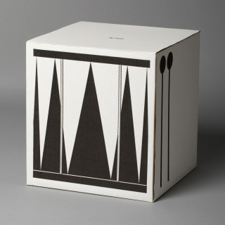 Black geometric patterns on Acne Jr Toy Brand box by JR–Work–Shop