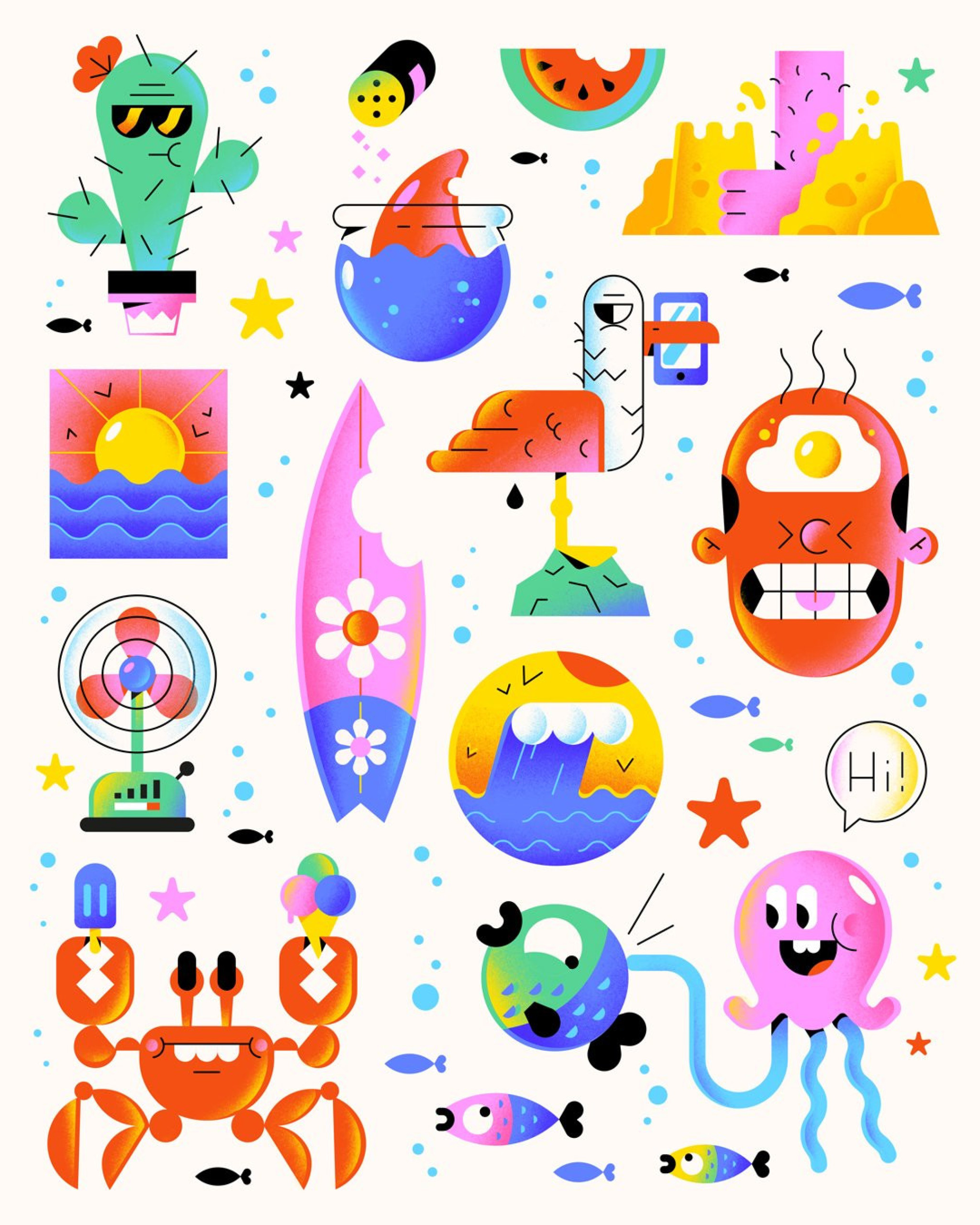 Enisaurus Summer Vibes Illustration by Enisaurus | Looks Like Good Design