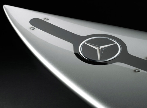 Garrett McNamara Surfboard by BBDO Portugal featuring Mercedes-Benz logo