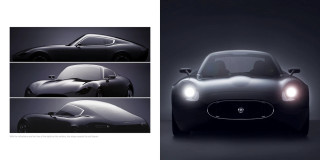 Jaguar E?type Concept 2012 by László Varga, side and front views