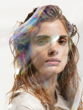 Portrait by Vivienne Balla with rainbow light reflections