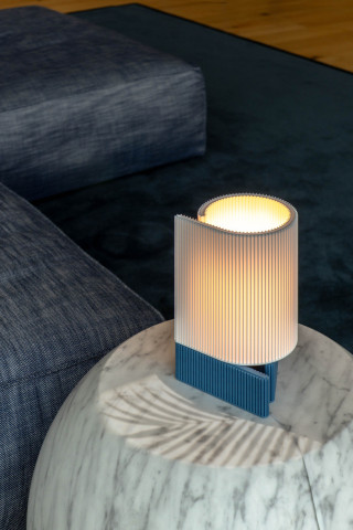 RIFT Lamp by Yongwon Kwon on marble table